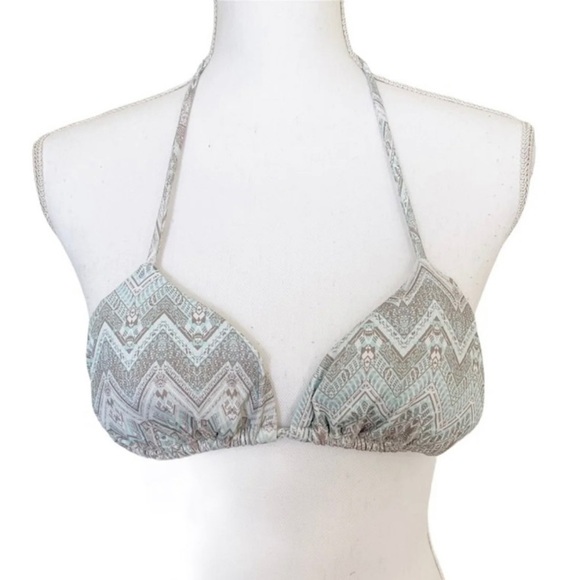 Eberjey NWT Surf Spray Mia Triangle Bikini Top Iceberg Blue Size Medium - Picture 5 of 9
